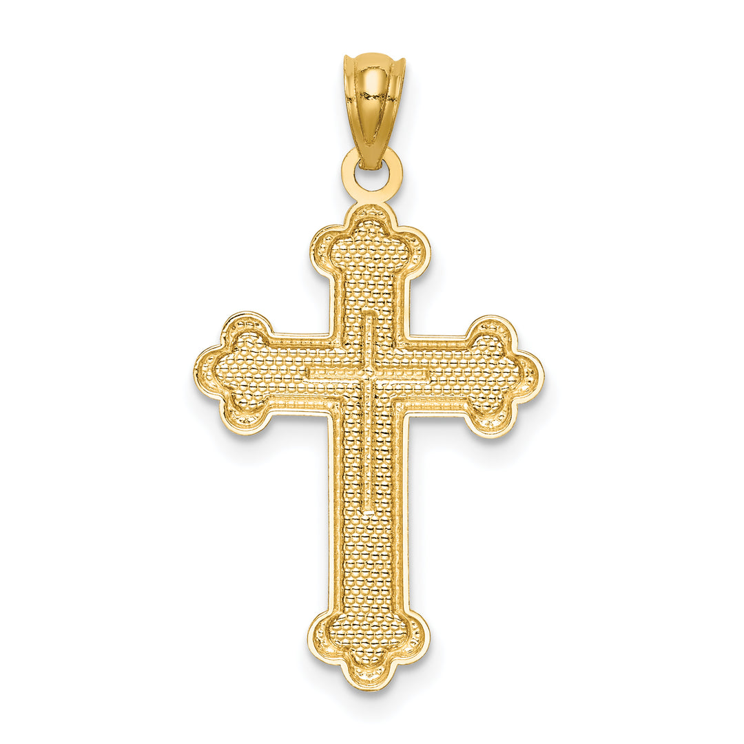 14k Budded Cross Pendant