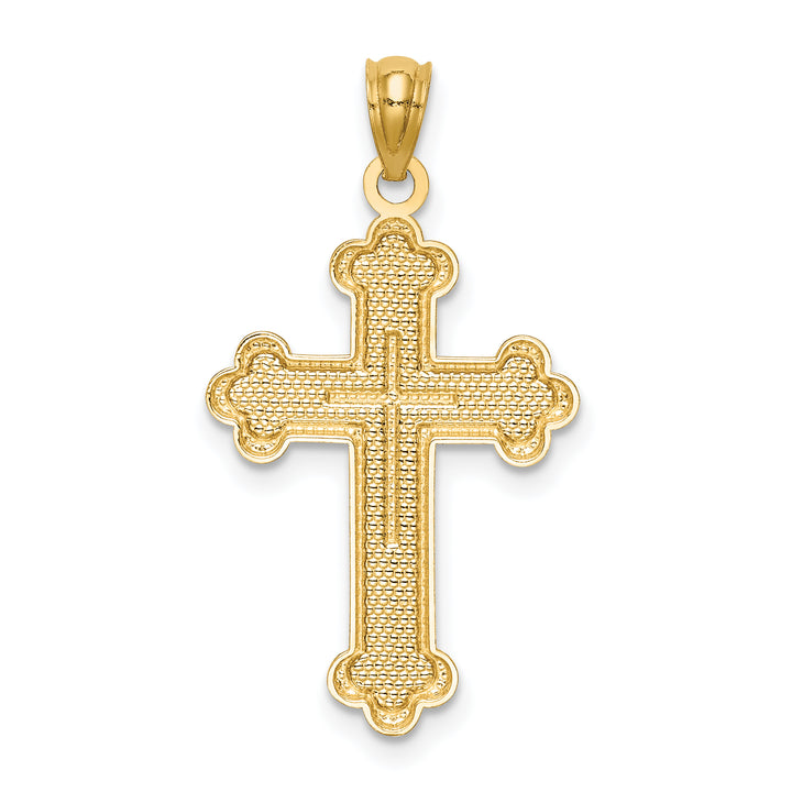 14k Budded Cross Pendant