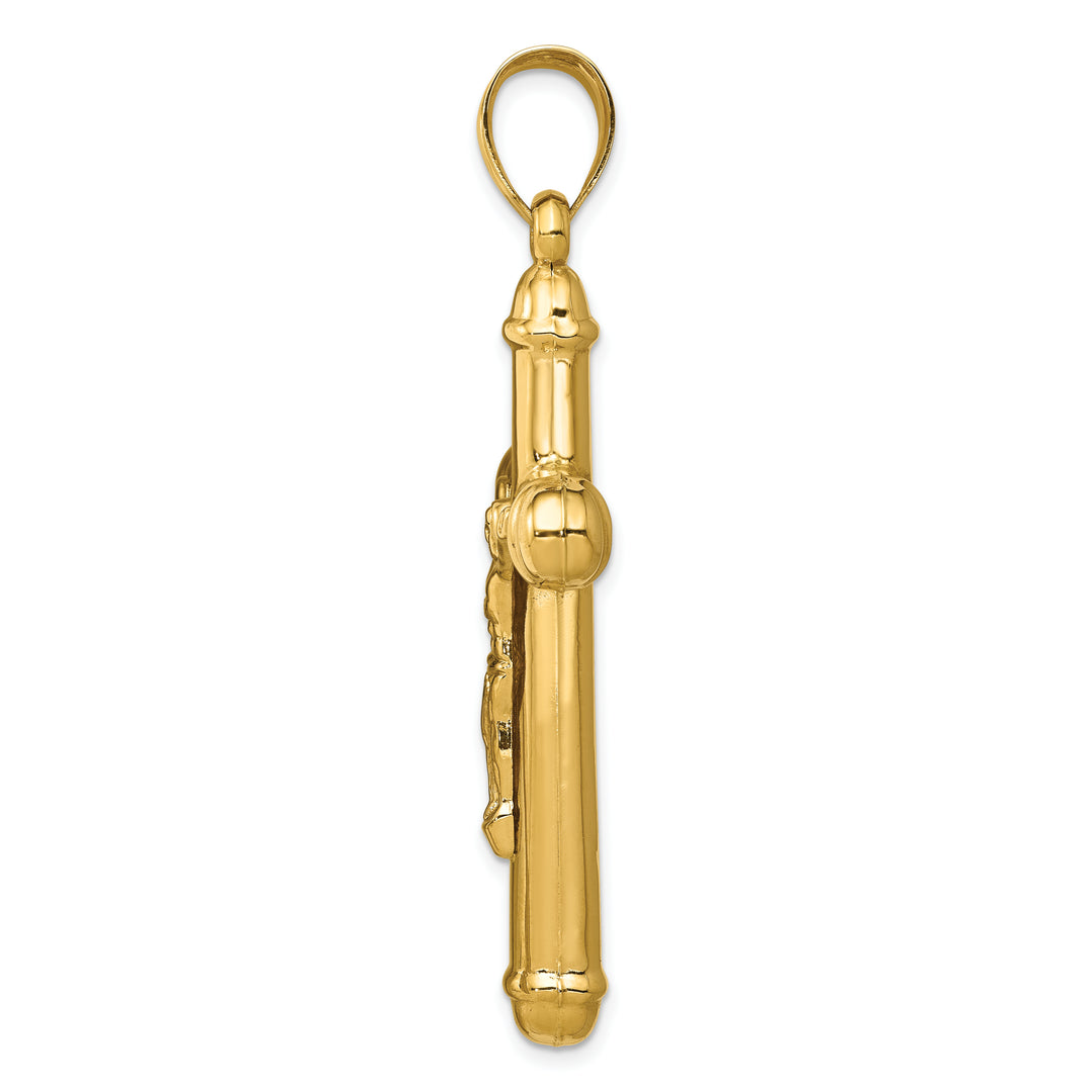 14K Reversible Crucifix Pendant