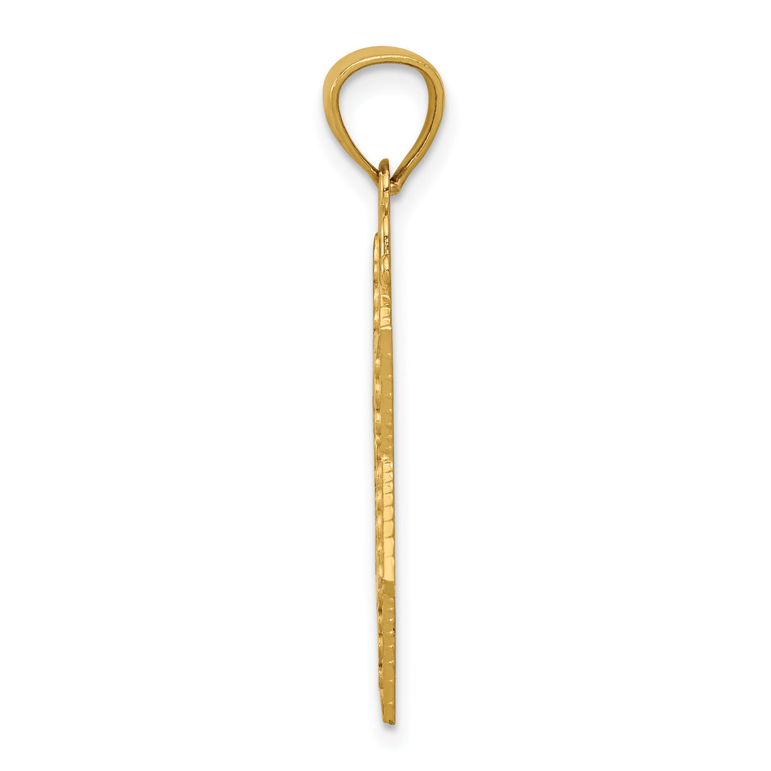 14k Diamond-cut Star of David Pendant