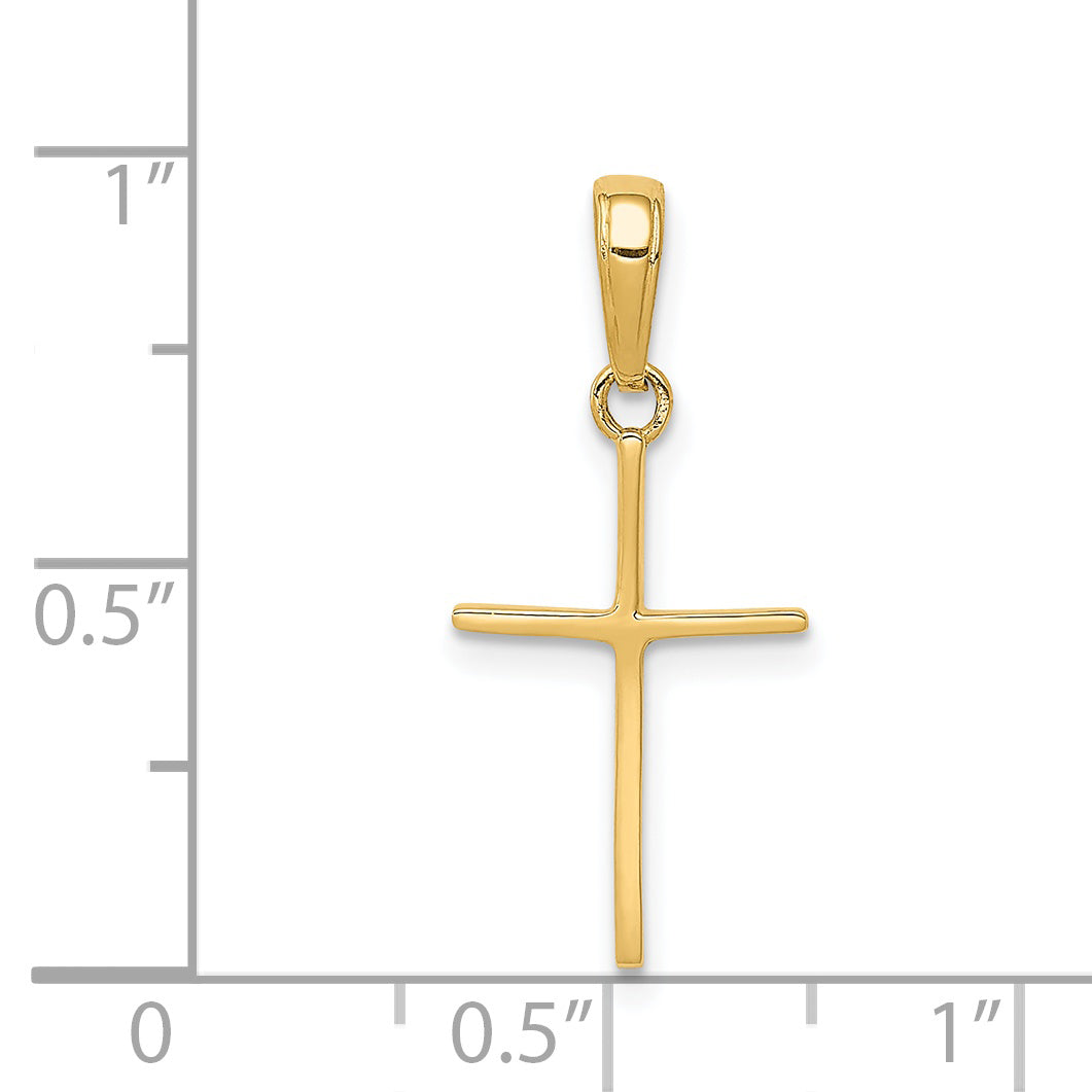 14k Polished Cross Pendant