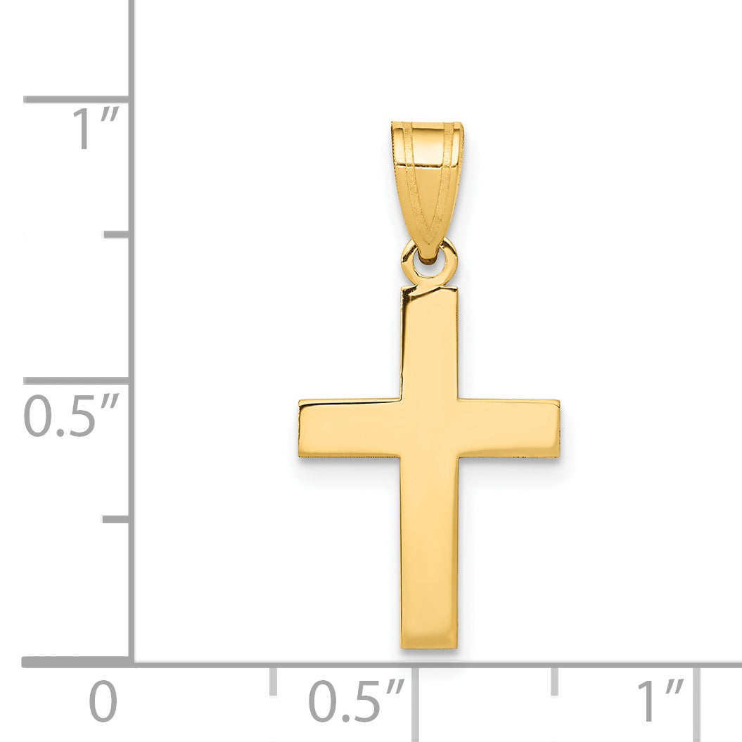 14k Polished Cross Charm