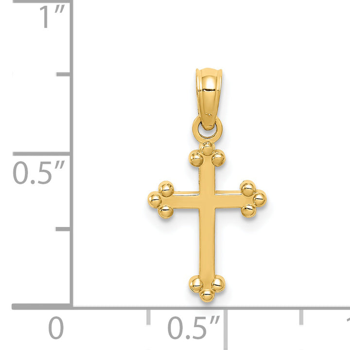 14k Budded Cross Charm
