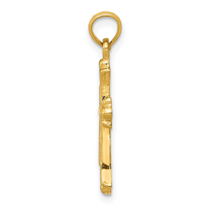 14k Budded Cross Charm