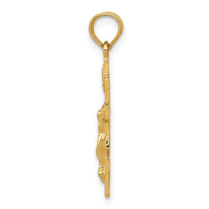 14k Eastern Orthodox Crucifix Charm