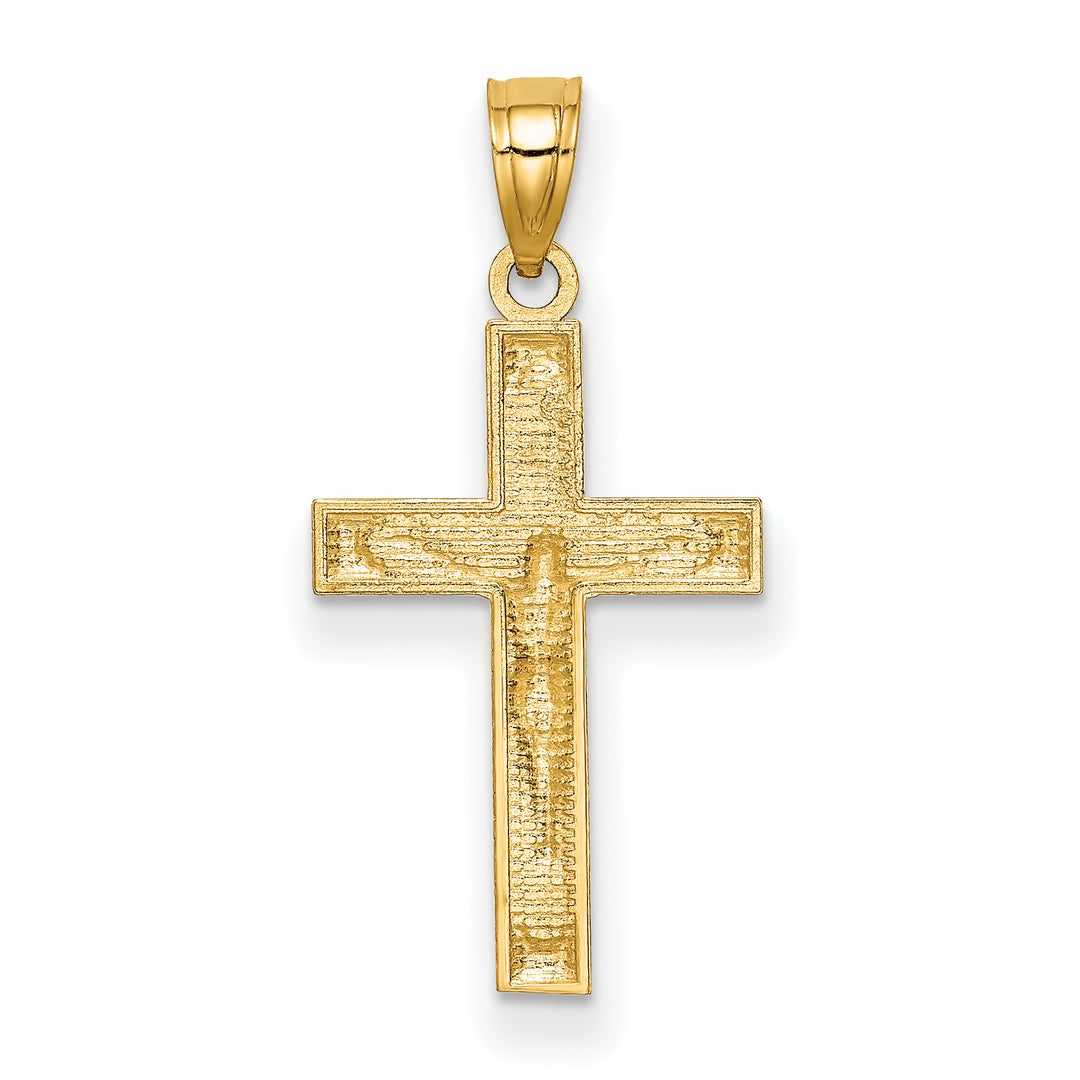 14k Diamond-cut Crucifix Pendant