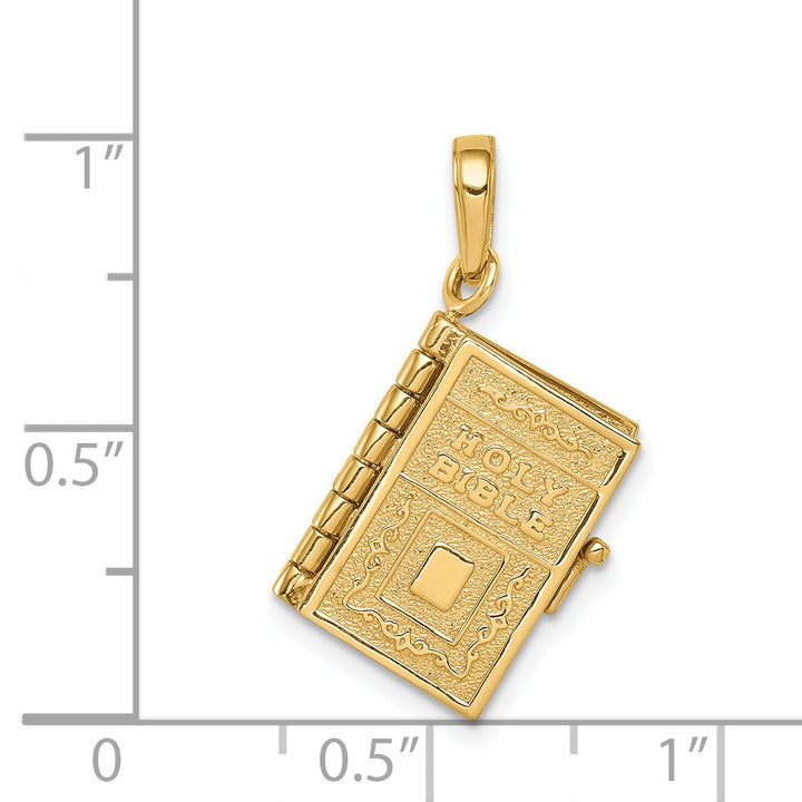 14K  3D Lords Prayer Bible Pendant