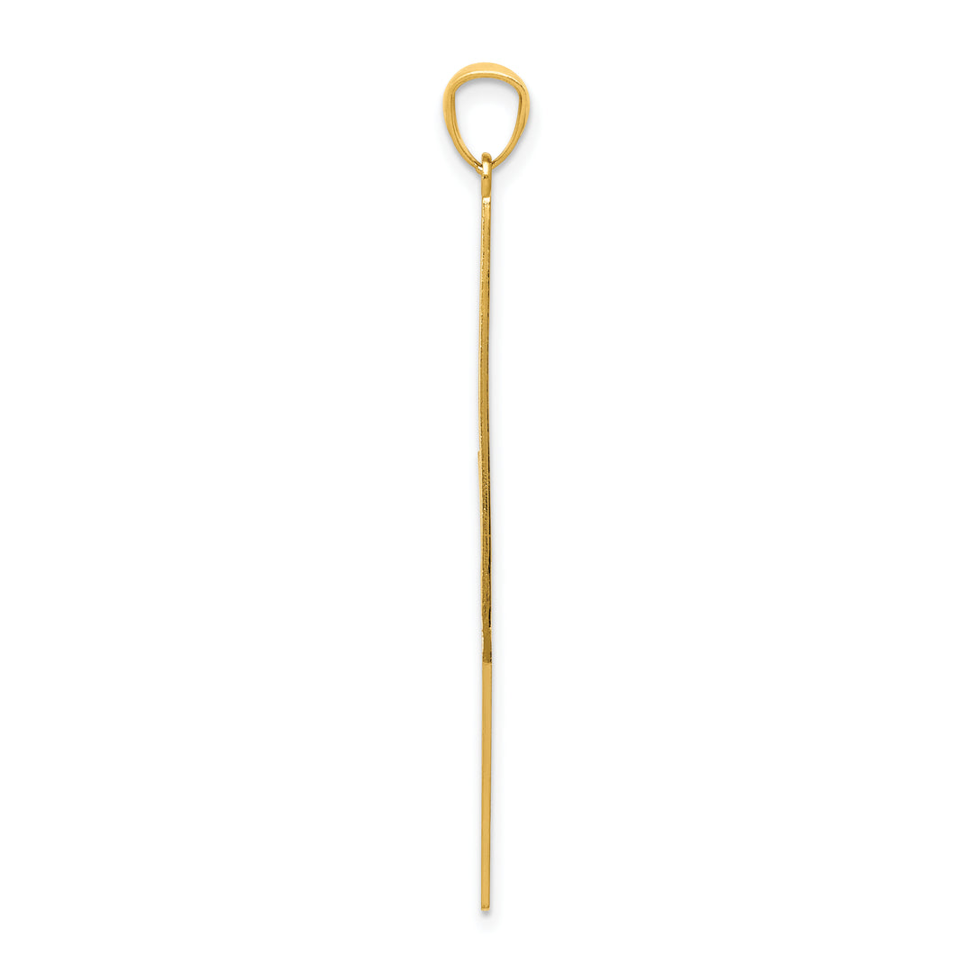 14k Polished D/C Lightning Bolt Pendant