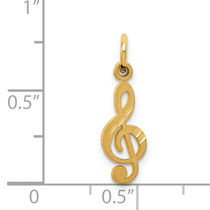 14k Treble Clef Charm