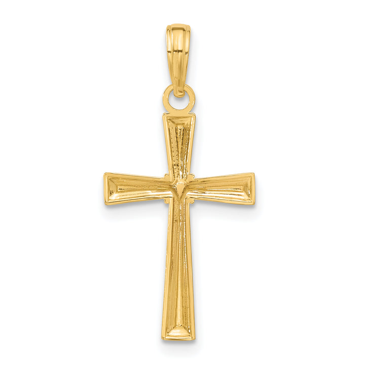 14K Diamond-cut X Cross Pendant