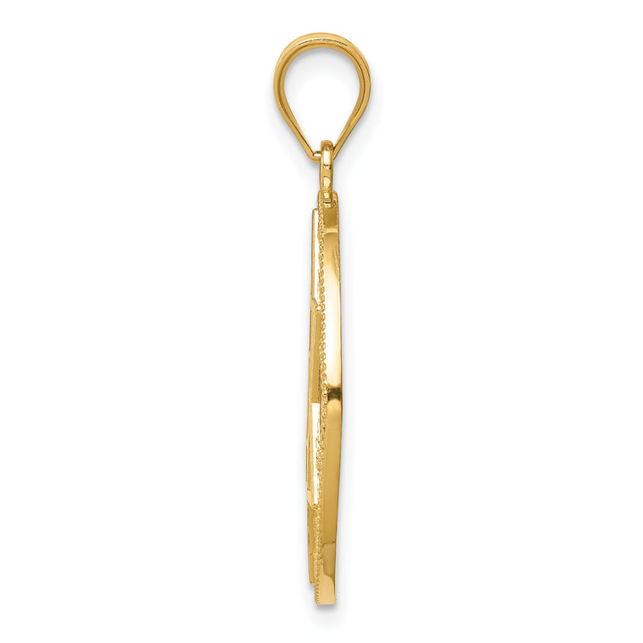 14k Star of David Circle Pendant