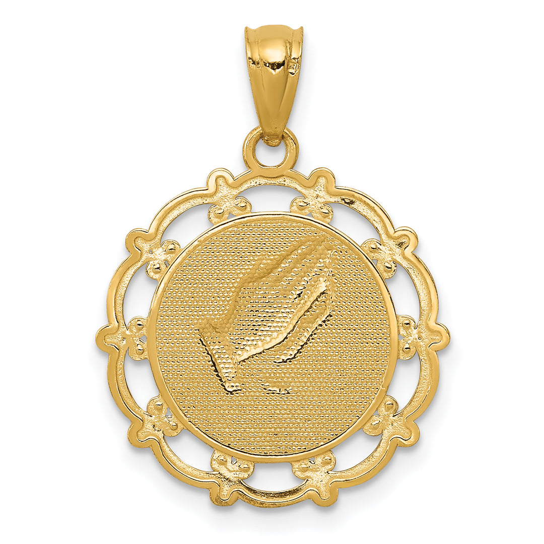14K w/Rhodium Baptism Pendant