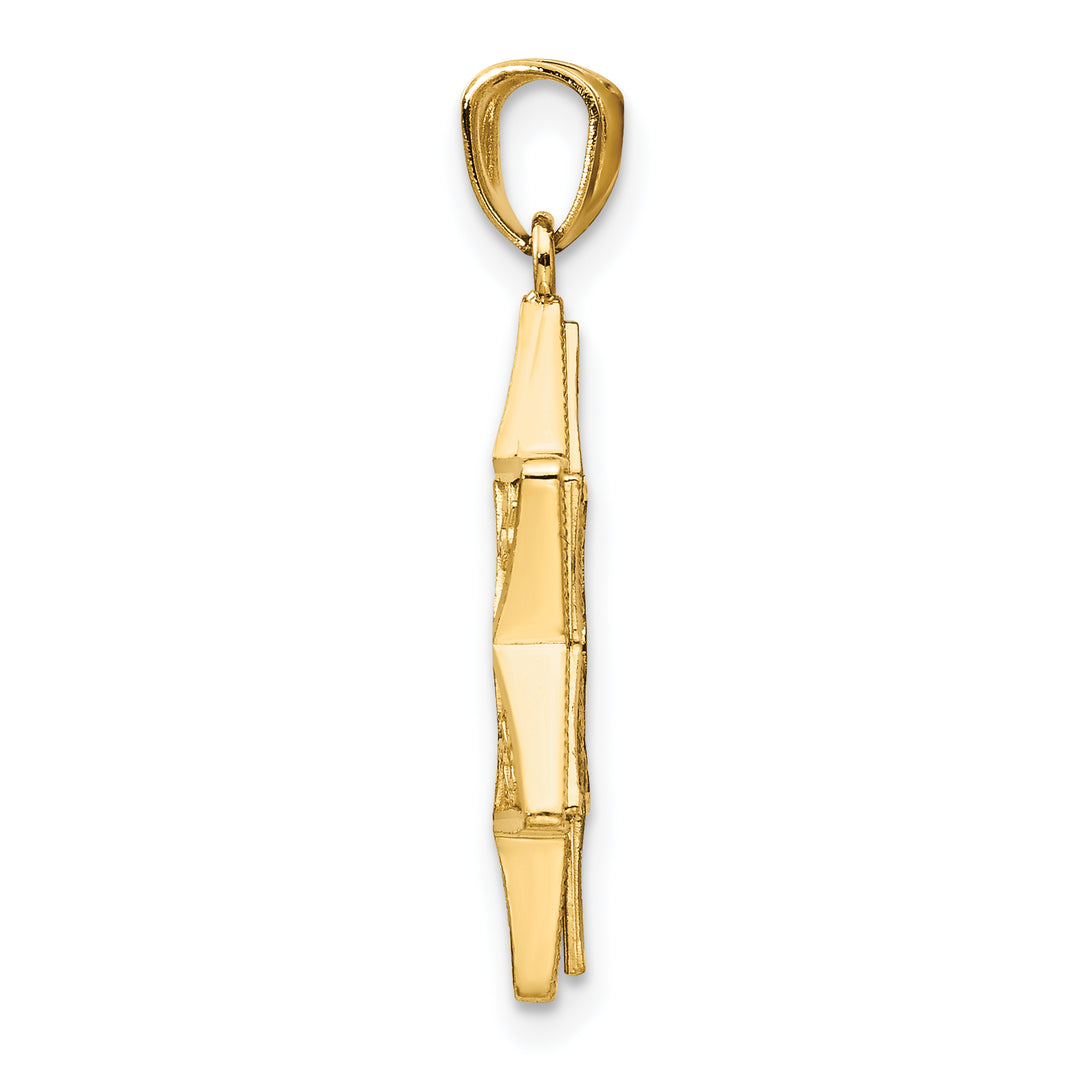 14k Two-tone Star of David Reversible Pendant