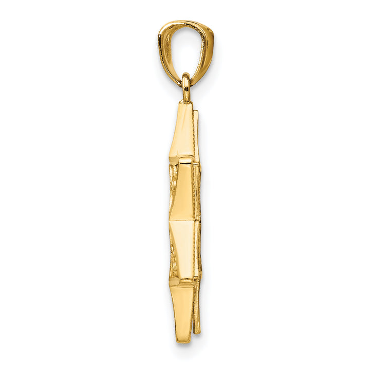 14k Two-tone Star of David Reversible Pendant