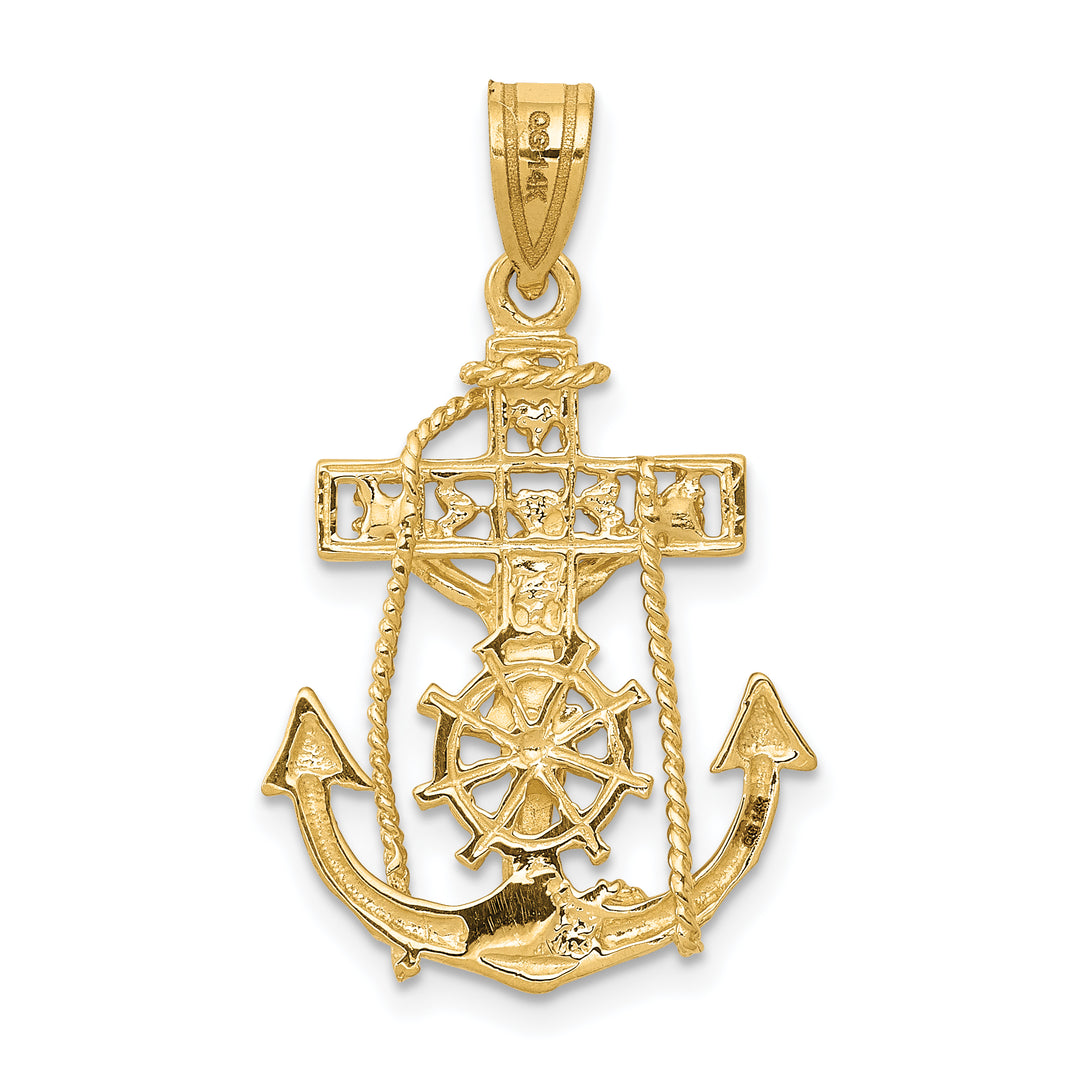 14k Mariners Crucifix Pendant