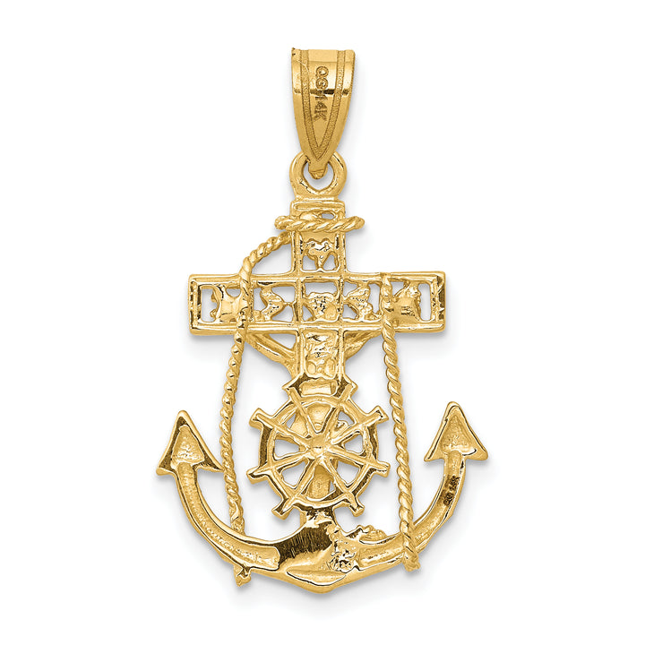 14k Mariners Crucifix Pendant