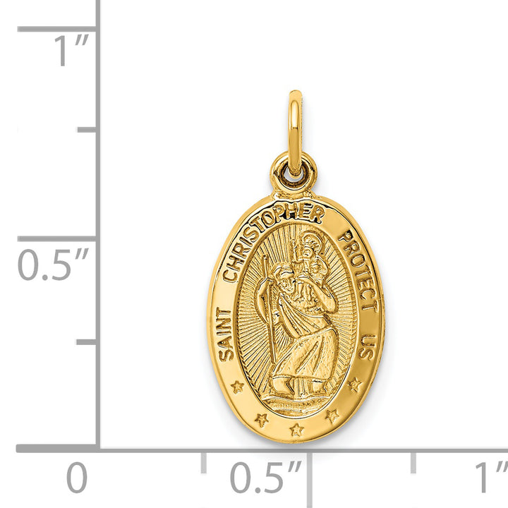 14k Saint Christopher Medal Charm