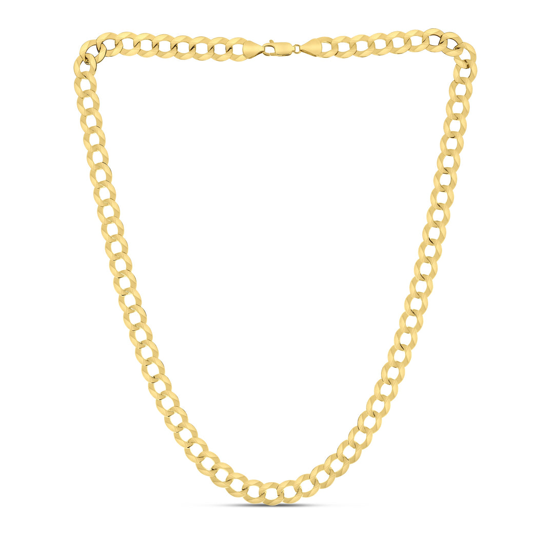 14K Gold 11.23mm Comfort Curb Chain