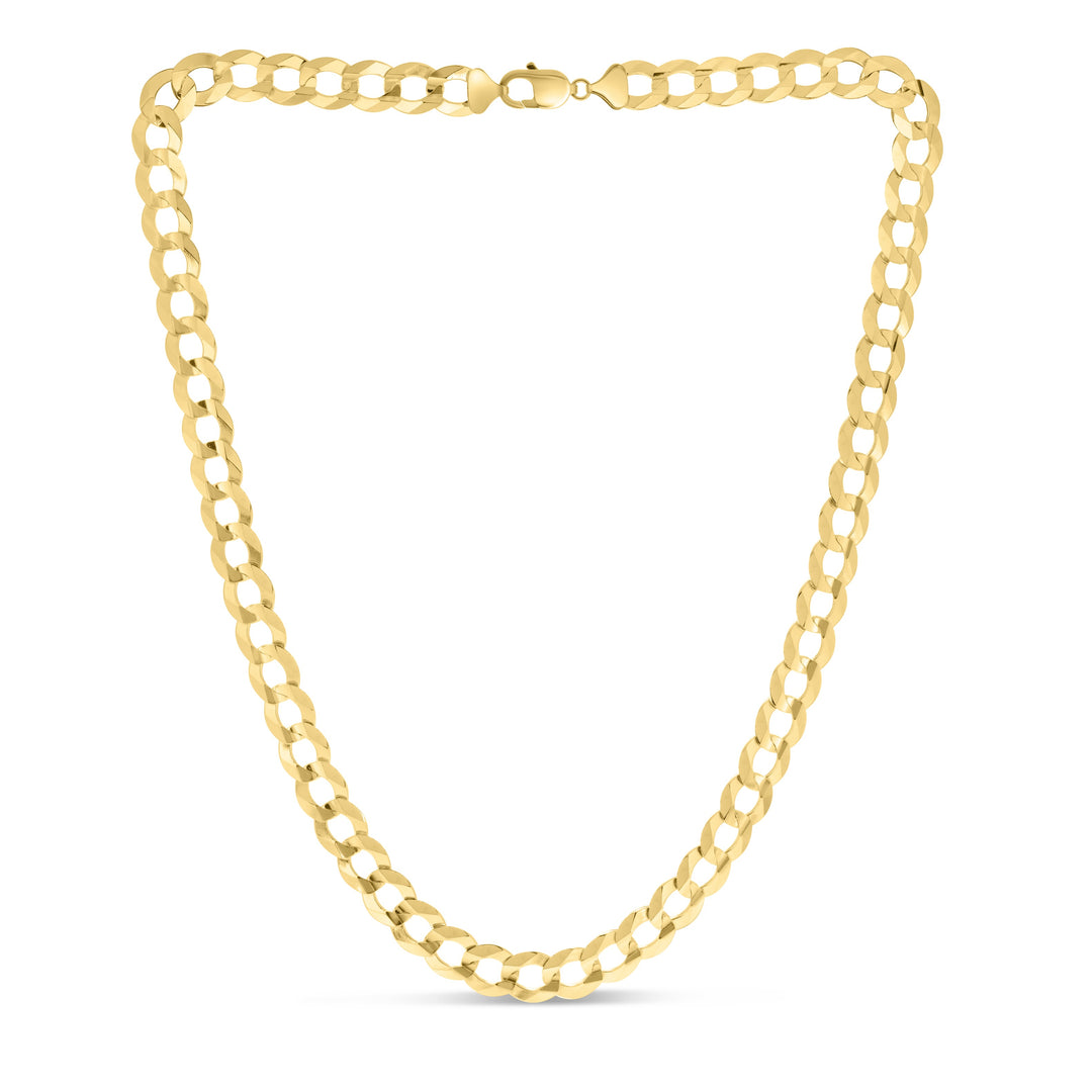14K Gold 12.18mm Comfort Curb Chain