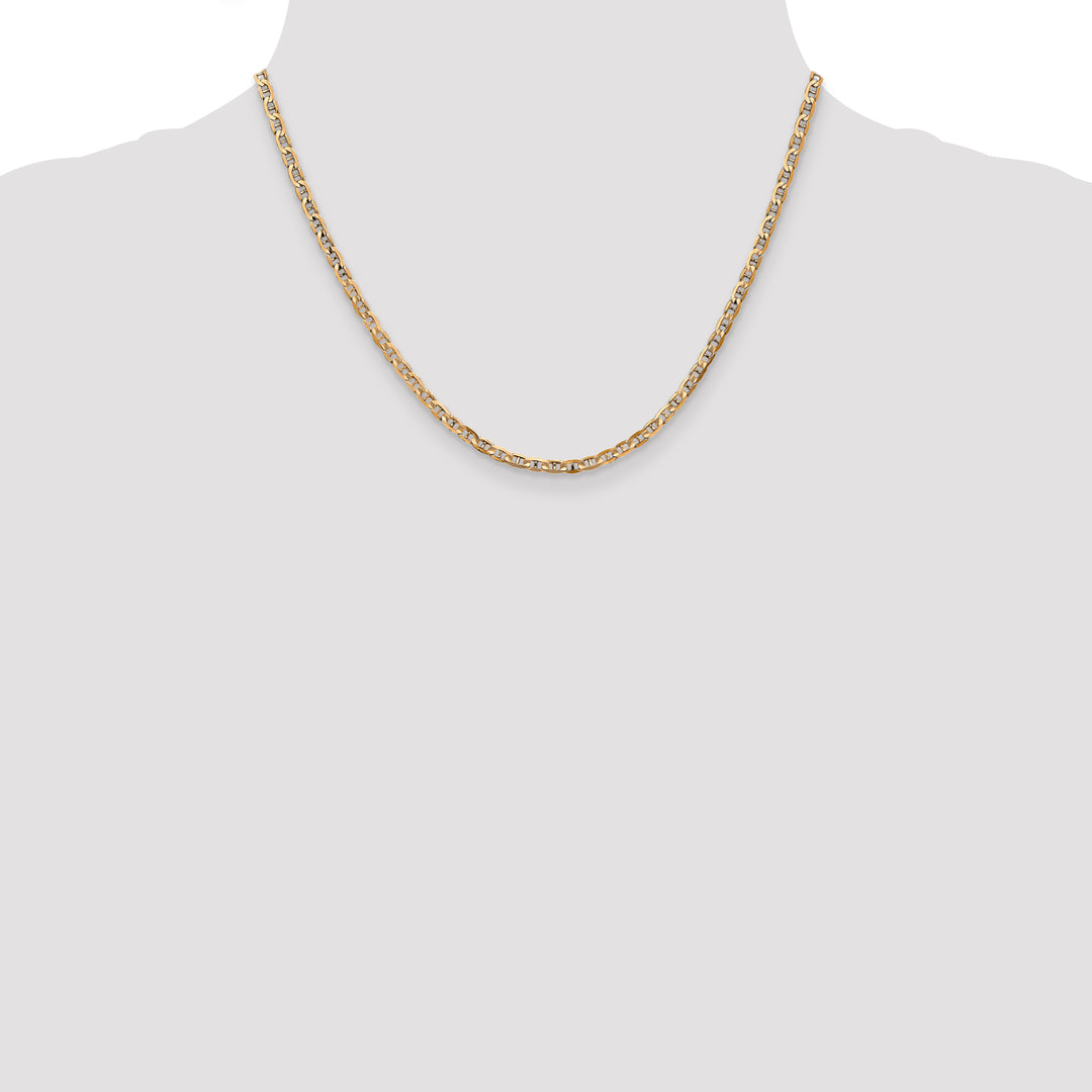 14k 3mm Concave Anchor Chain