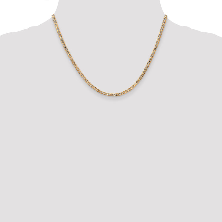 14k 3mm Concave Anchor Chain