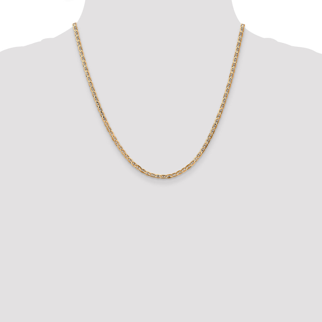 14k 3mm Concave Anchor Chain