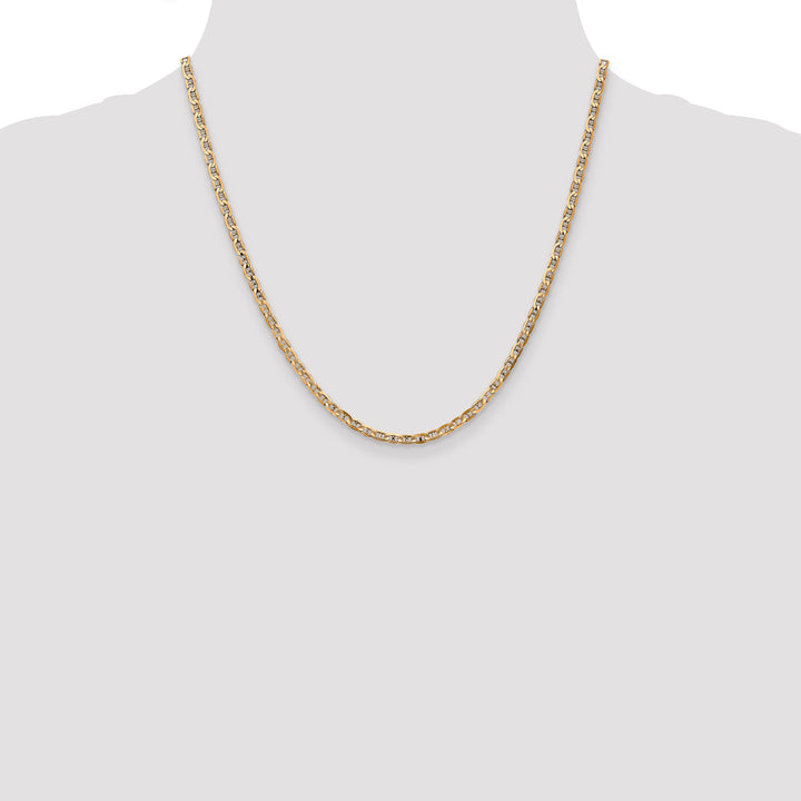 14k 3mm Concave Anchor Chain