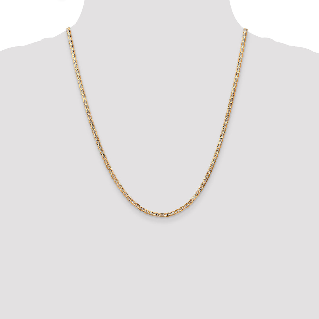 14k 3mm Concave Anchor Chain