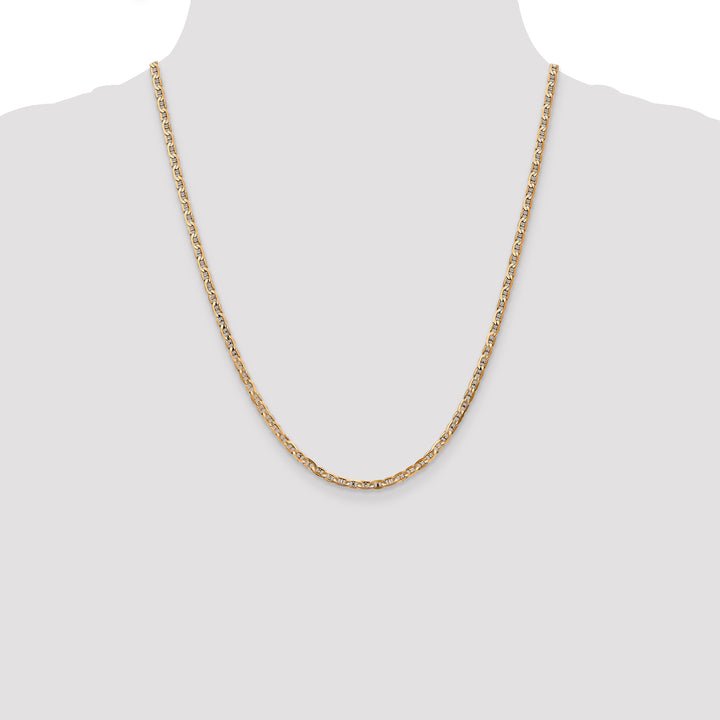 14k 3mm Concave Anchor Chain