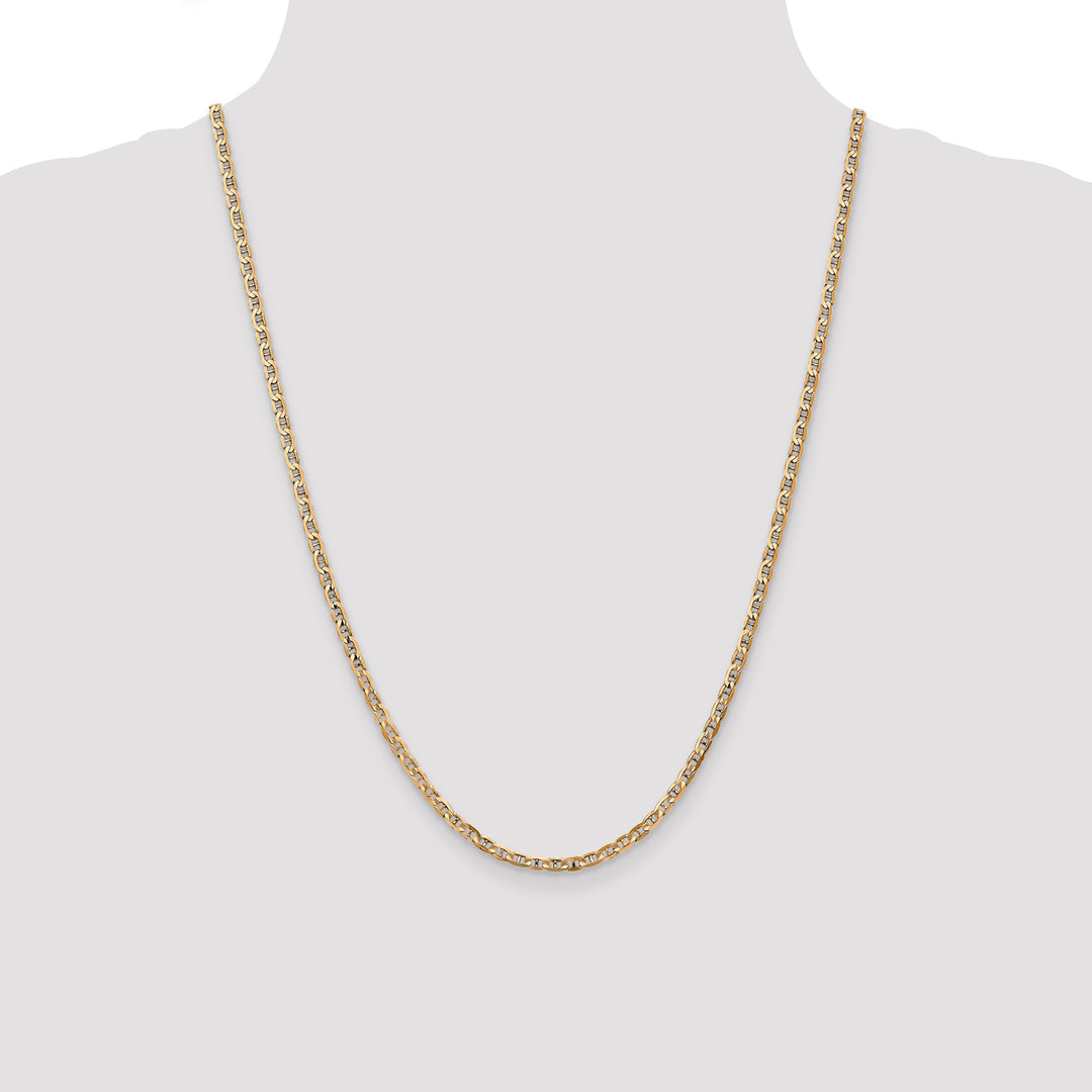 14k 3mm Concave Anchor Chain