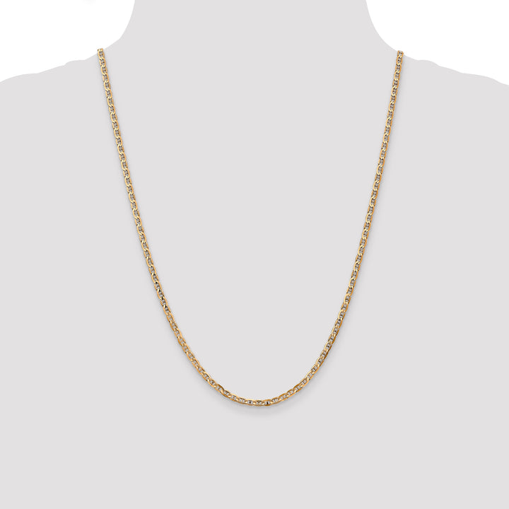 14k 3mm Concave Anchor Chain