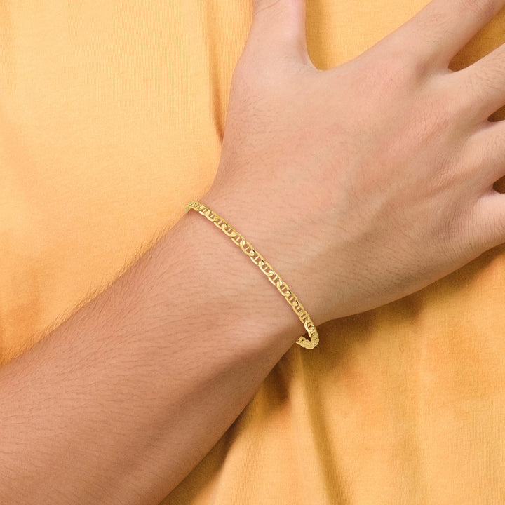 14k 3mm Concave Anchor Chain
