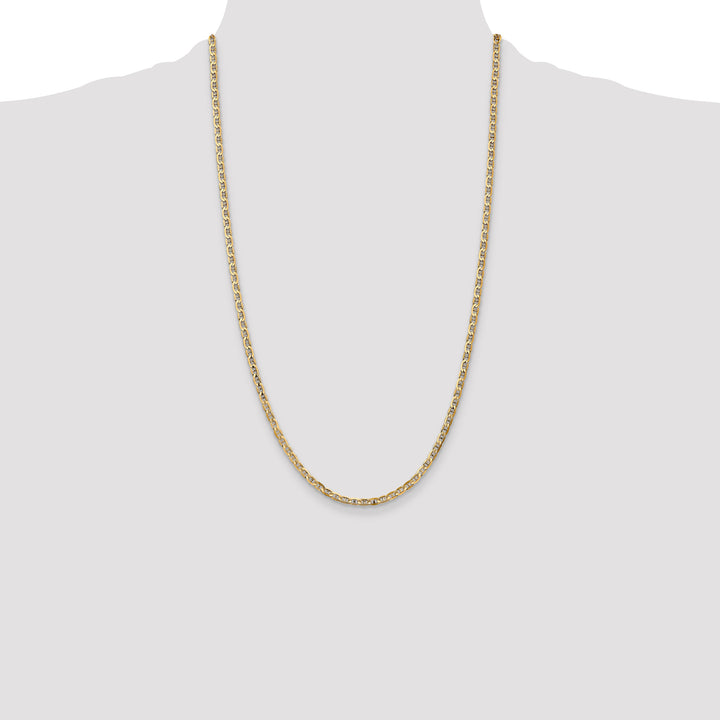 14k 3mm Concave Anchor Chain