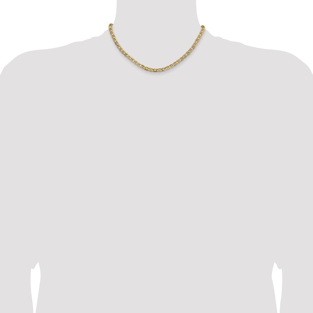 14k 4.5mm Concave Anchor Chain