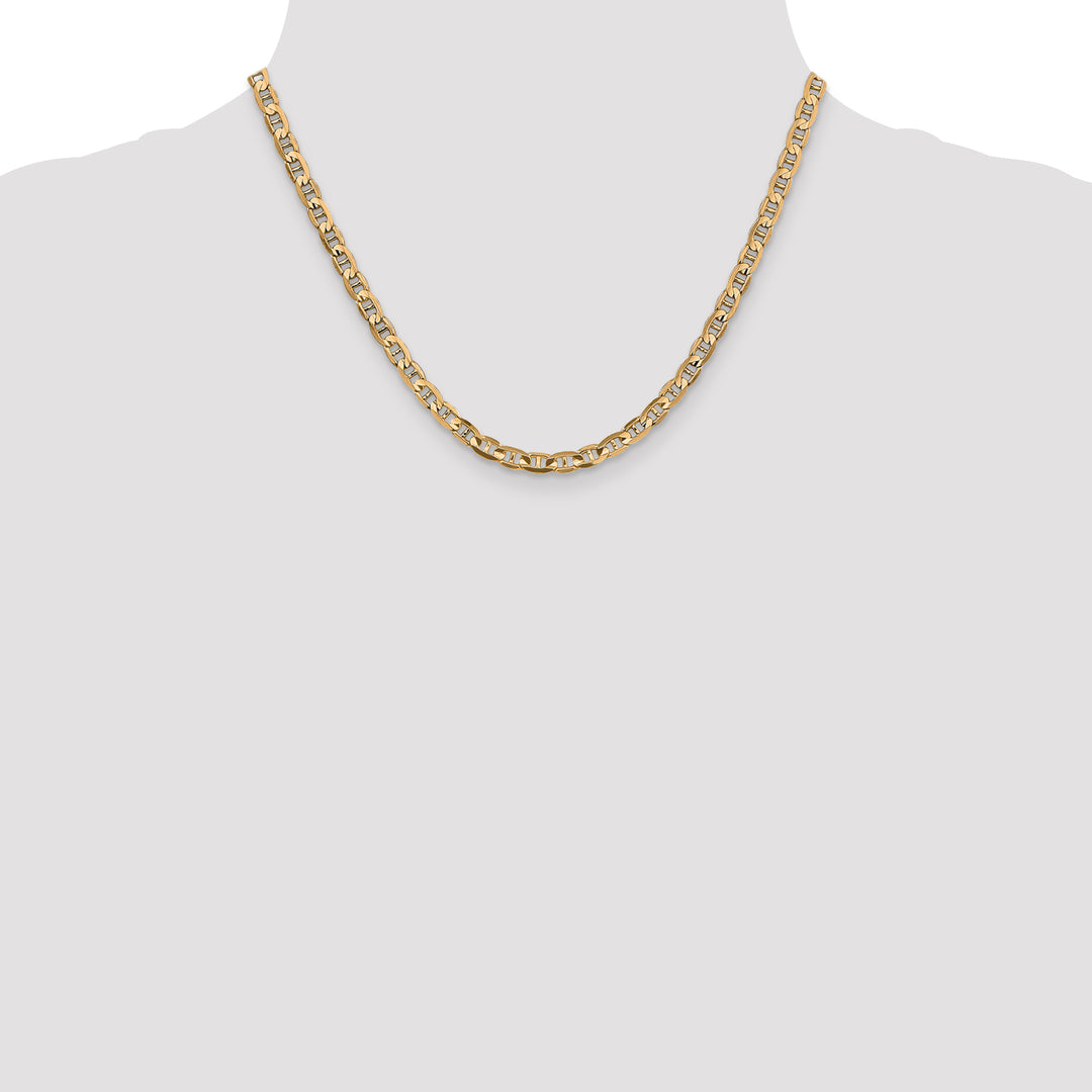 14k 4.5mm Concave Anchor Chain