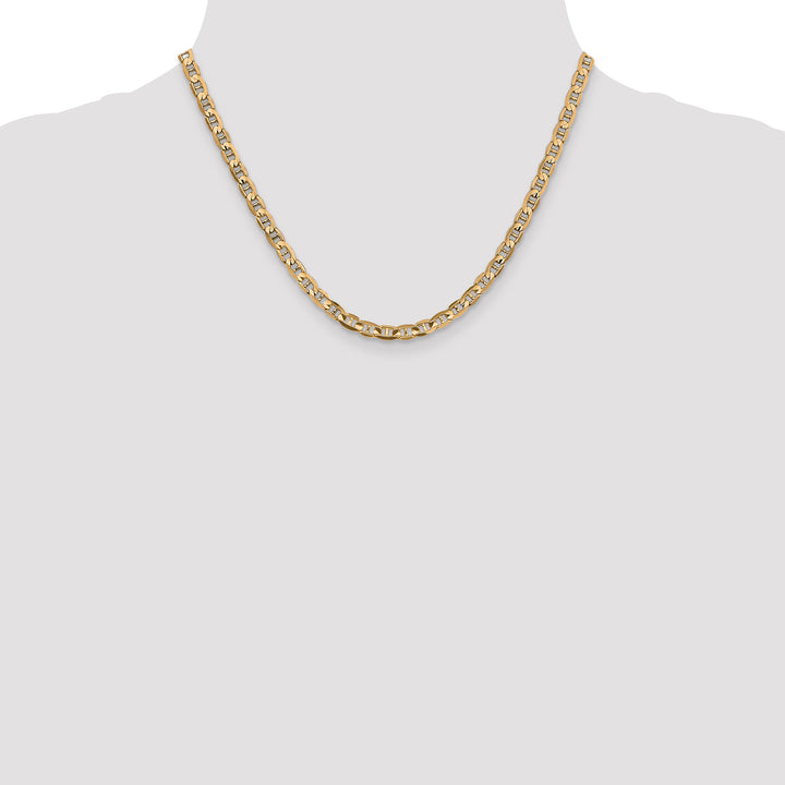 14k 4.5mm Concave Anchor Chain