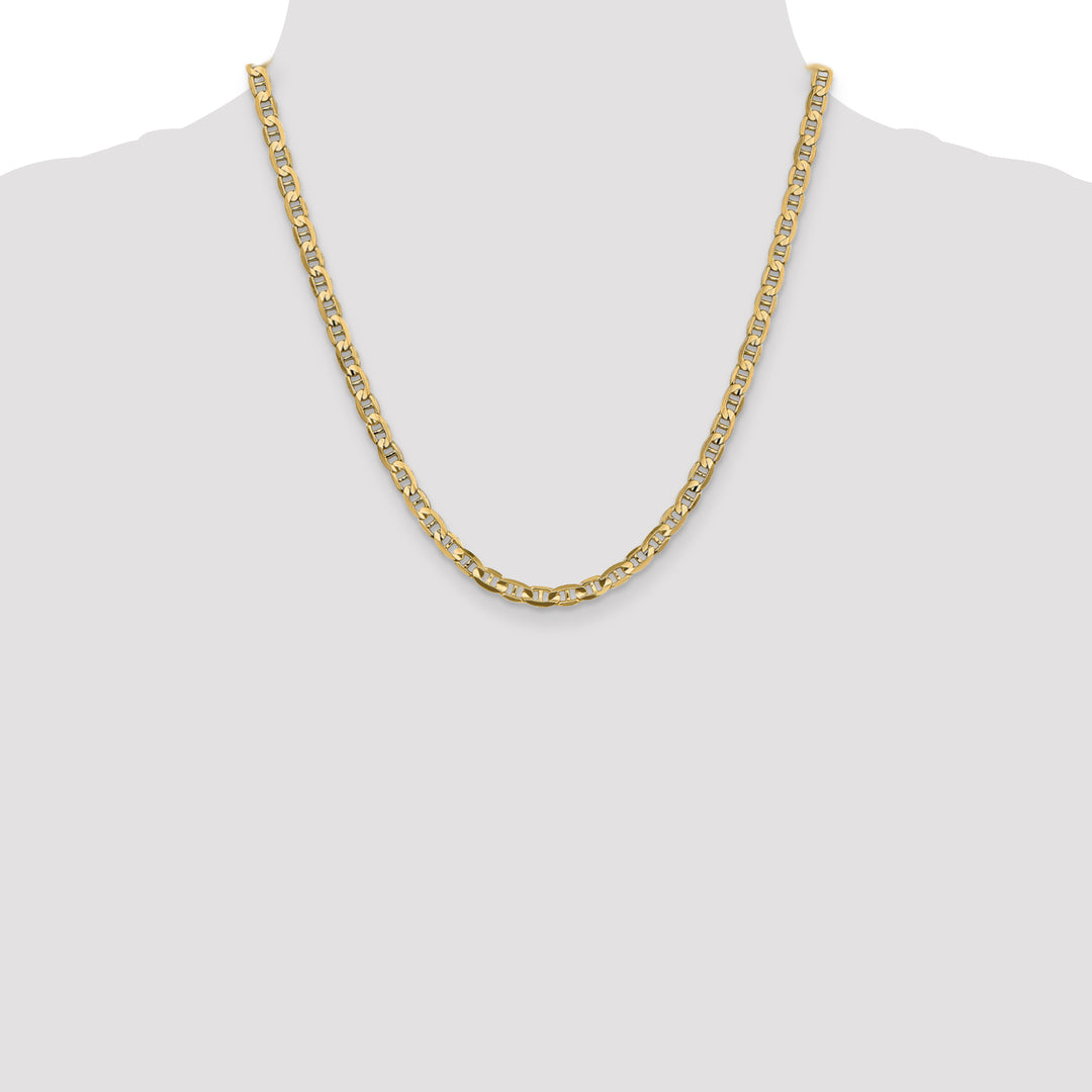 14k 4.5mm Concave Anchor Chain