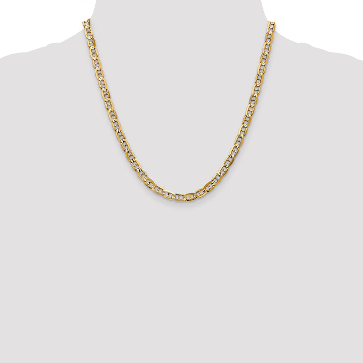 14k 5.25mm Concave Anchor Chain