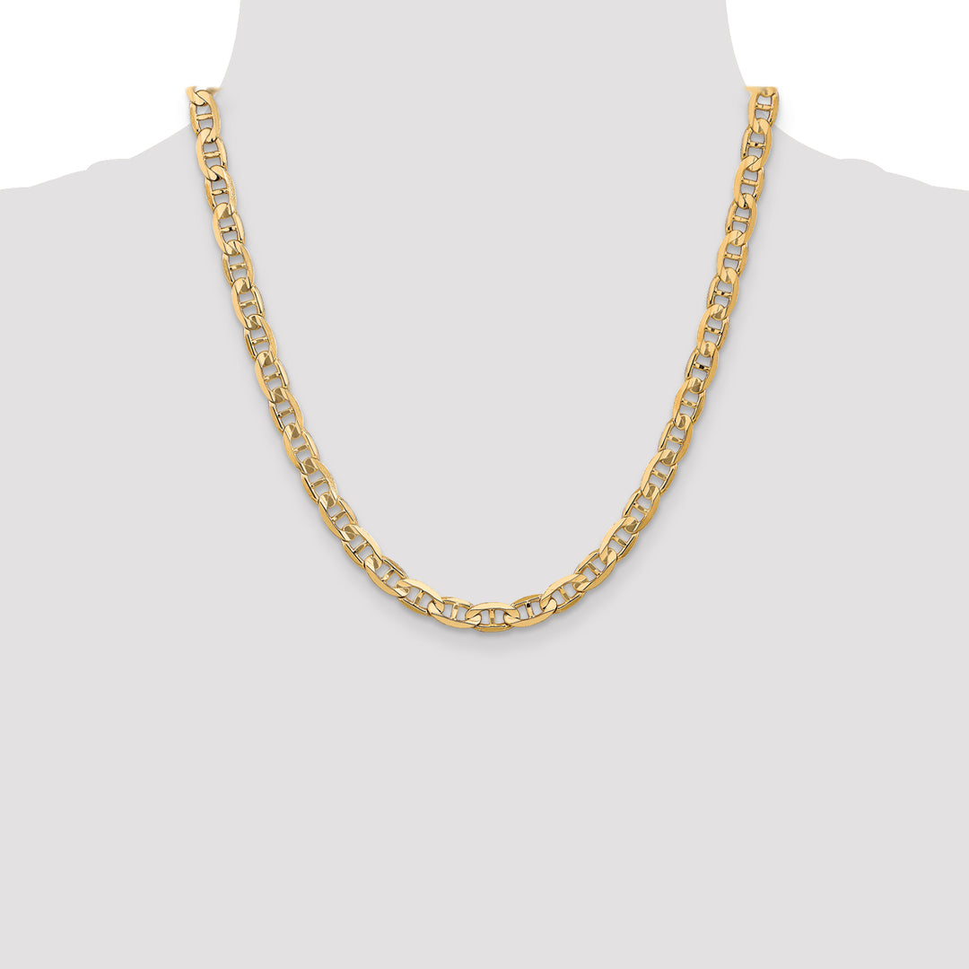 14k 6.25mm Concave Anchor Chain