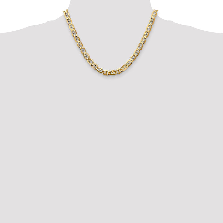 14k 7mm Concave Anchor Chain