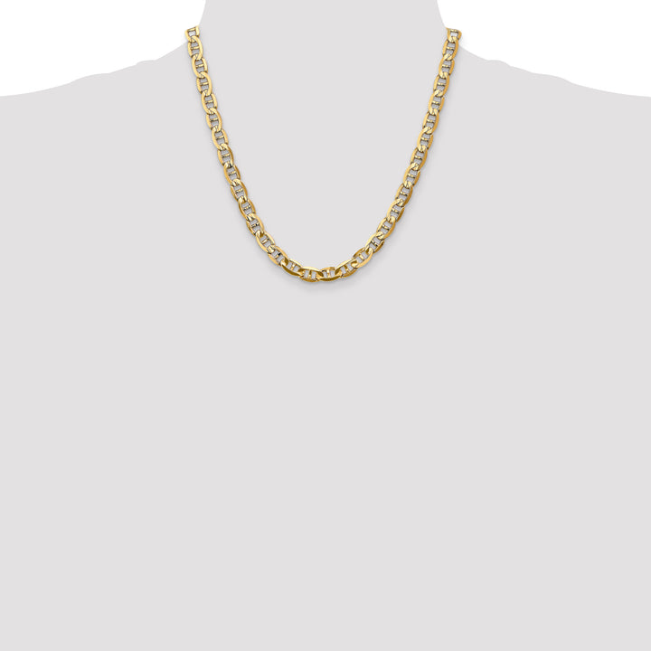 14k 7mm Concave Anchor Chain