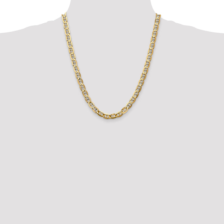 14k 7mm Concave Anchor Chain