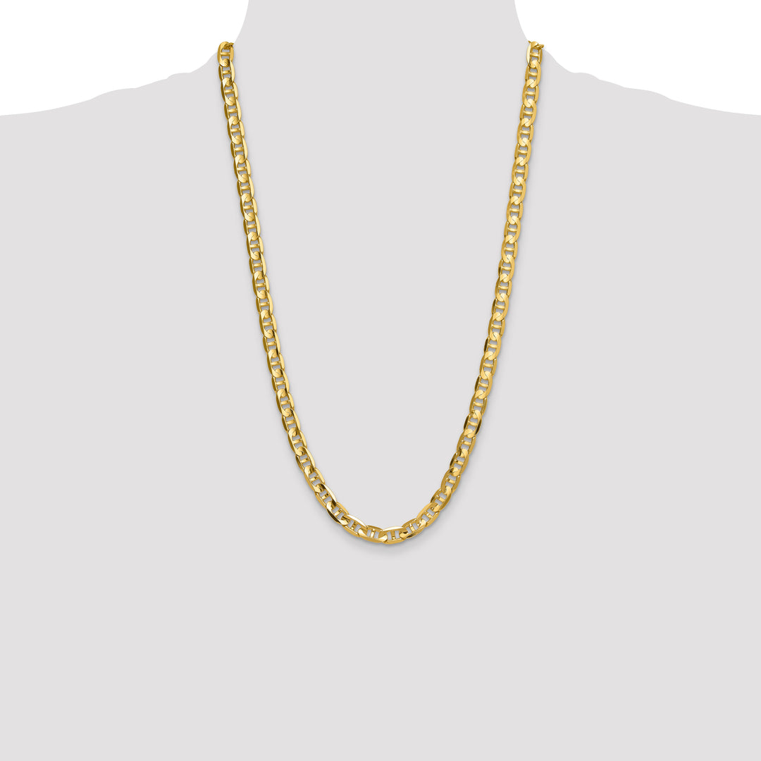14k 8mm Concave Anchor Chain