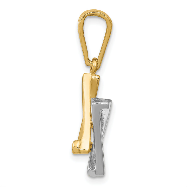14k Two-tone Star of David Pendant