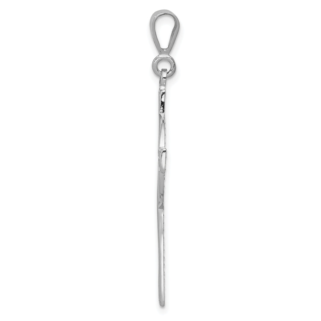 14k White Gold Celtic Cross Charm