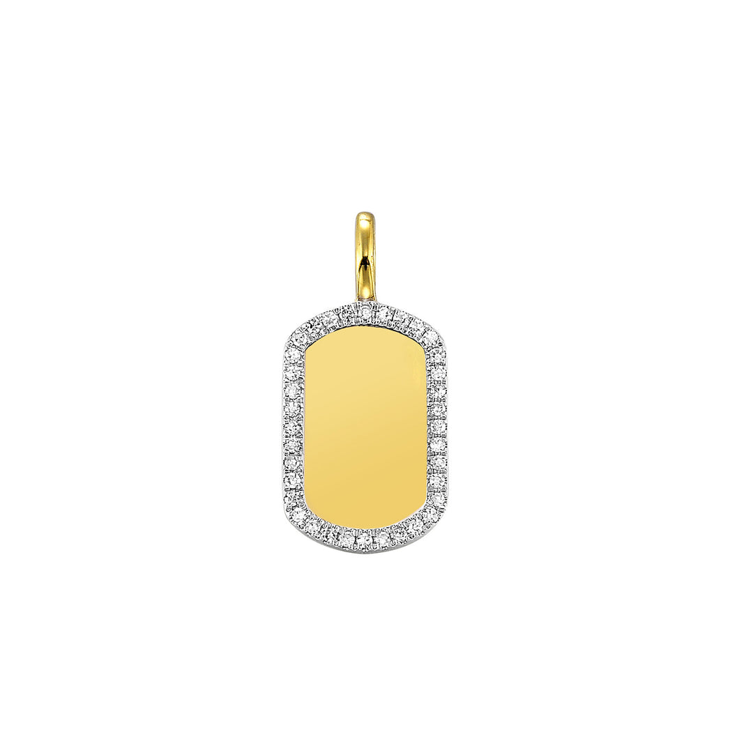 14Kt Yellow Gold Diamond 1/10Ctw Charm