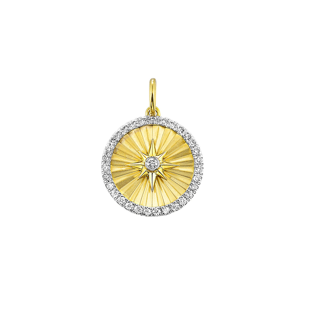 14Kt Yellow Gold Diamond 1/5Ctw Charm
