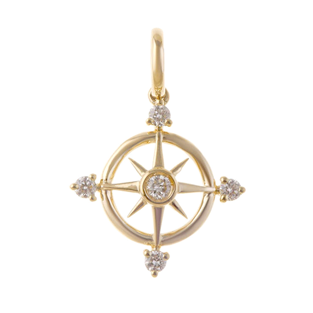 14Kt Yellow Gold Diamond 1/12Ctw Charm