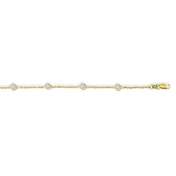 14K Gold CZ by the Yard Bracelet