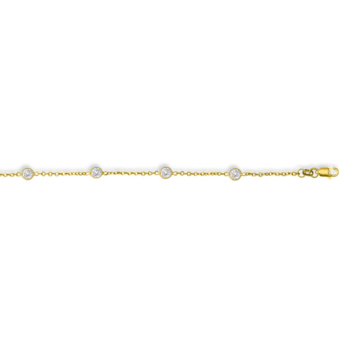 14K Gold CZ by the Yard Bracelet